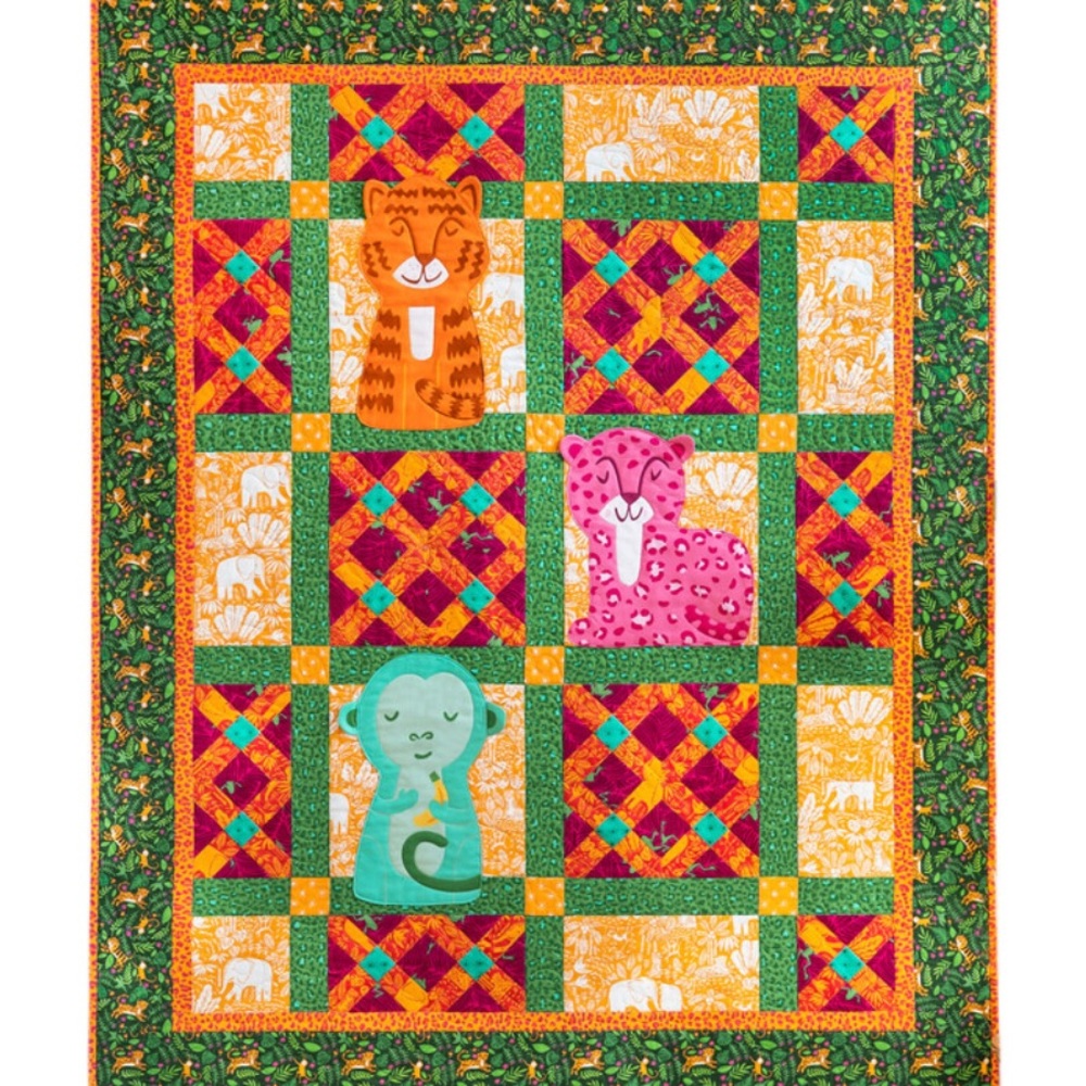 Jungle Paradise Quilt Kit designed by Stacy Hsu for Moda Fabrics